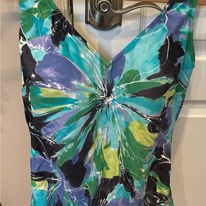 Gottex blue print one piece size 16